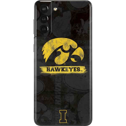University of Iowa Hawkeyes Distressed Logo Galaxy S21 Plus 5G Skin